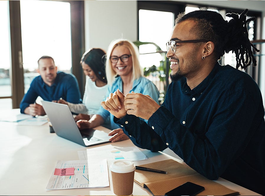 Young professionals in conference room